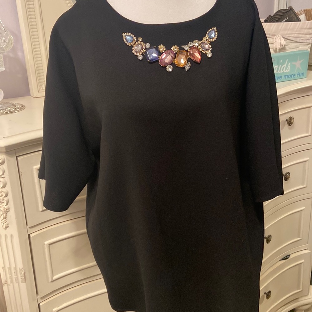 Black blouse with Crystals